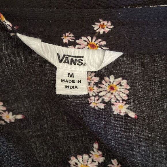 Vans Dress Floral Button Down Mini Excellent Sz Medium - Picture 7 of 7
